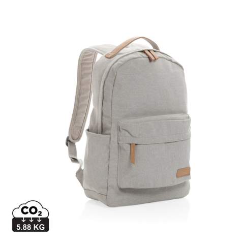 Sac à dos en toile composé de 60% coton recyclé et 40% polyester recyclé avec doublure en polyester recyclé 150D. Avec une poche rembourrée pour ordinateur portable 14" et de poches avant et arrière spacieuses pour vos autres objets essentiels quotidiens. Le traceur AWARE™ qui prouve l'utilisation authentique de la toile recyclée. 2% de chaque vente de produit Impact vendu sera versée en don à Water.org.<br /><br />FitsLaptopTabletSizeInches: 14.0<br />PVC free: true