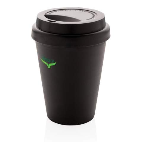 Stop met het gebruik van wergwerpartikelen! Breng je eigen beker mee en draag bij aan een wereld zonder wegwerpartikelen. Deze lichtgewicht en duurzame bekers zijn perfect voor je koffie onderweg. Deze koffiebeker is dubbelwandig, zodat je drank langer warm blijft. Herbruikbaar en gemaakt van 100% recyclebaar vriendelijk PP-materiaal. 100 graden Celsius voedselveilig goedgekeurd. De bekers hebben een schroefdeksel; dus geen risico dat de deksel eraf valt. Alleen handwas. Inhoud: 300 ml.<br /><br />HoursHot: 2<br />HoursCold: 4