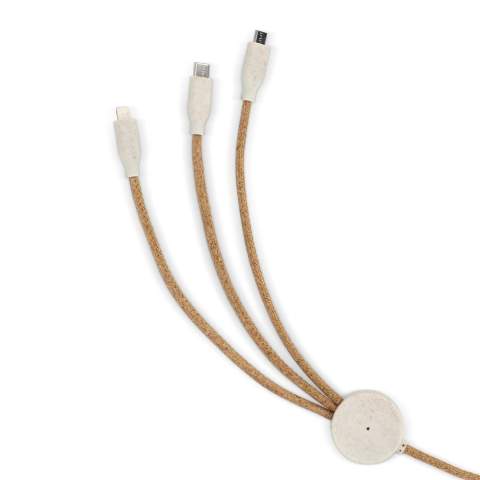 Entfesseln Sie die Kraft von Stil und Geschwindigkeit mit unserem Kork-Ladekabel! Erleben Sie Power Delivery und nahtlose Datenübertragung in umweltfreundlichem Luxus. Die Kabellänge von 1,2 m und der duale Eingangsanschluss mit USB-A und Typ-C machen es zu einem Ihrer Lieblingsladekabel.