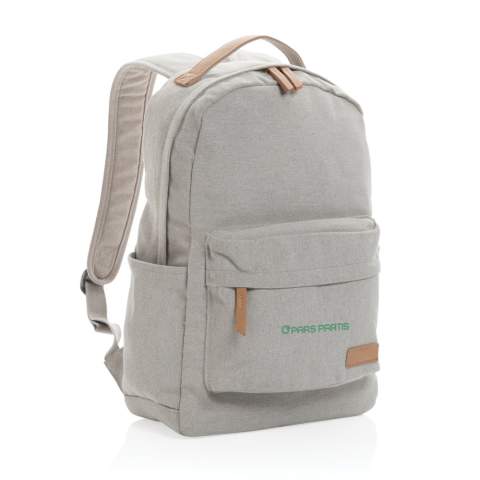 Sac à dos en toile composé de 60% coton recyclé et 40% polyester recyclé avec doublure en polyester recyclé 150D. Avec une poche rembourrée pour ordinateur portable 14" et de poches avant et arrière spacieuses pour vos autres objets essentiels quotidiens. Le traceur AWARE™ qui prouve l'utilisation authentique de la toile recyclée. 2% de chaque vente de produit Impact vendu sera versée en don à Water.org.<br /><br />FitsLaptopTabletSizeInches: 14.0<br />PVC free: true