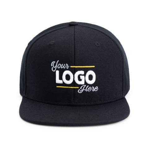Your outfit is truly complete with this cool, high profile cap from our retail line. The cap has six panels, a flat peak and a high fit. Complete the street look with a colourful transfer or embroidery on the front. 