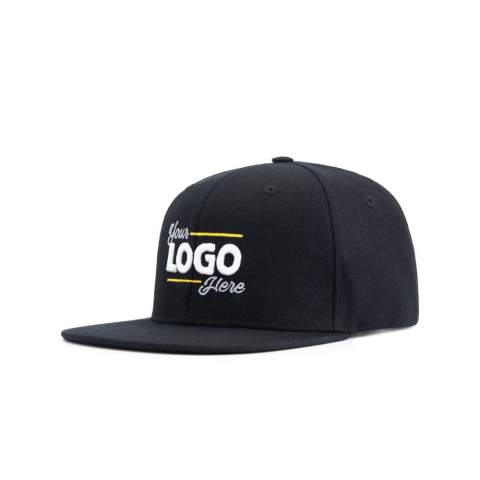 Your outfit is truly complete with this cool, high profile cap from our retail line. The cap has six panels, a flat peak and a high fit. Complete the street look with a colourful transfer or embroidery on the front. 