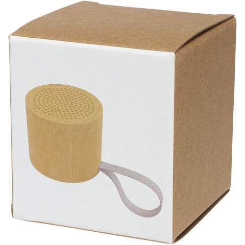 Bamboe Bluetooth®-speaker met een 3W uitgang en een uitstekende geluidskwaliteit. Dankzij de ingebouwde 500 mAh batterij kun je de speaker op één lading tot 3 uur gebruiken, bij maximaal volume. Bereik van Bluetooth® 5.0 is tot 10 meter. Micro USB-oplaadkabel inbegrepen. Verpakt in een geschenkverpakking en geleverd met een gebruiksaanwijzing (beide gemaakt van duurzaam materiaal). Aangezien bamboe een natuurlijk product is, kan ieder item enigszins variëren in kleur en grootte, wat van invloed kan zijn op het uiterlijk van de speaker. 