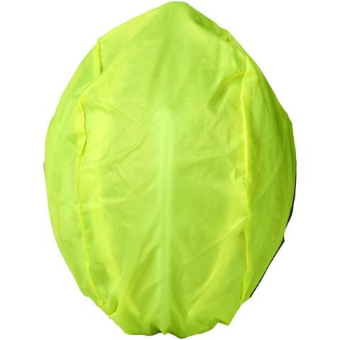Ideal helmet safety cover for cyclists that increases visibility. Made of high performance waterproof WP 600 lime fluorescent material with reflective film.