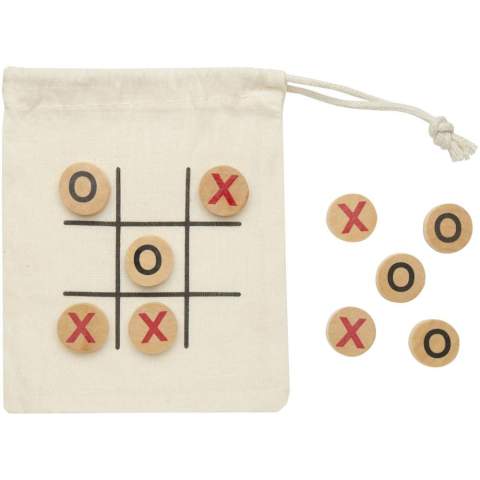 Klassischer Spielspaß trifft auf natürlichen Charme mit dem Whorl Tic-Tac-Toe-Spiel aus Holz, gefertigt aus hochwertigem Schima-Superba-Holz für eine glatte und langlebige Oberfläche. Die Spielfiguren werden in einem Baumwollbeutel mit Kordelzug geliefert, der gleichzeitig als Spielbrett dient – ein kompaktes Set, das sich gut für die Reise eignet.