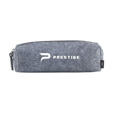 WoW! Pencil case made from sturdy RPET felt. With zip. GRS-certified. Total recycled material: 80%.