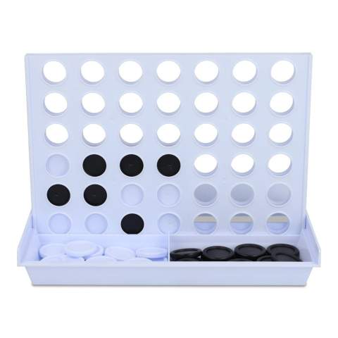 Profitez d'un classique avec ce puissance 4 portable. Fabriqué en PS 100 % recyclé, ce jeu est à la fois durable et respecte l'environnement. Son design compact vous permet de le transporter facilement dans votre sac et de vous divertir lors de vos déplacements. Lancez un défi à vos amis et à votre famille pour savoir qui peut aligner les 4 en premier.