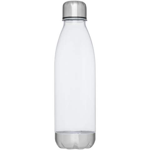 Bouteille de sport à simple paroi en matériau durable avec couvercle vissé. Résistante aux chocs, aux taches et aux odeurs. Dispose d’un couvercle et d'un fond en acier inoxydable. Sans bisphénol A. Capacité de 685 ml.