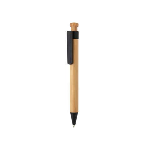 Der perfekte Stift für Ihre Notizen und Ideen aus Bambus und Wheatstraw. Das Wheatstraw des Clips setzt sich zusammen aus 40% Wheatstraw und 60% ABS.