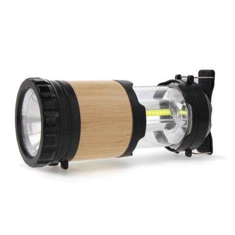 Voici notre torche polyvalente en bambou ABS. C'est une torche quand vous en avez besoin, une lanterne quand vous en avez envie - le tout dans un emballage écologique. Illuminez votre chemin de manière durable !