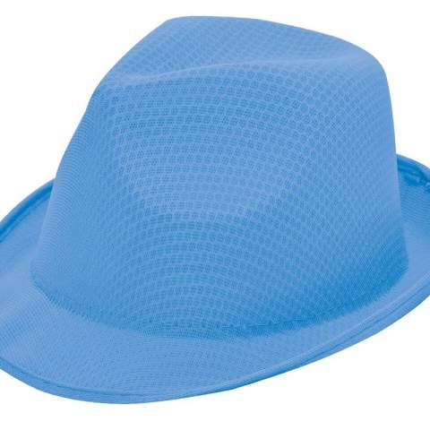 Kruip in de huid van de godfather met deze promotionele versie van de maffia hat. Ook leuk voor themafeestjes. Voeg een gekleurde band toe boven de rand van de hoed voor een nog speelser effect, met bijvoorbeeld een leuke boodschap of je (bedrijfs)logo. Gemaakt van polyester. Zeer gunstige prijs bij grote afnames.