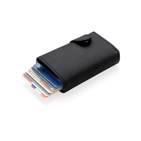 Porte-cartes en aluminium avec portemonnaie en PU protège vos données personnelles contre les pickpockets électroniques. Fini les cartes brisées ou volées. Il peut accueillir jusqu’à 10 cartes ou 6 cartes à relief. Glissière pratique sur le côté pour faire sortir progressivement les cartes.