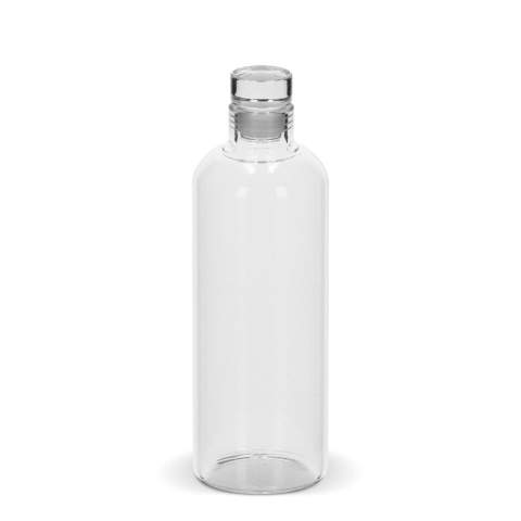 Verwenden Sie diese kristallklare Borosilikatglasflasche zum Trinken, Mixen oder Servieren Ihrer Lieblingsgetränke. Die eleganten Glasflaschen verfügen über einen flexiblen Glas-Verschluss, um ein Verschütten zu verhindern und Ihre Getränke zu schützen. Das Fehlen von sichtbaren Fugen oder Nähten unterstreicht das schlichte, elegante Design und macht es zu einer raffinierten Wahl für jede Gelegenheit. 