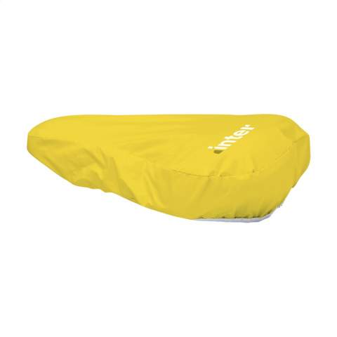 WoW! Seat cover made with recycled PVC (60% recycled PVC and 40% new PVC). The elastic band remains visible in this model. By using this cover, your bicycle saddle will remain dry and protected.