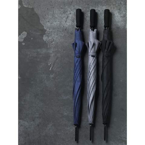 WoW! Compact umbrella made from 190T RPET pongee polyester (from recycled PET bottles). This durable umbrella has an automatic telescopic opening, fibreglass frame, metal handle, soft foam grip and velcro closure.