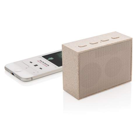 Haut parleur 3W en fibre de blé naturelle (35%) mélangé à de l'ABS. Batterie 500 mAh pour une autonomie d'écoute allant jusqu'à 4 heures par charge et BT 5.0 pour une connexion jusqu'à 10 mètres. Avec fonction micro et prise d’appels.<br /><br />HasBluetooth: True<br />NumberOfSpeakers: 1<br />SpeakerOutputW: 3.00