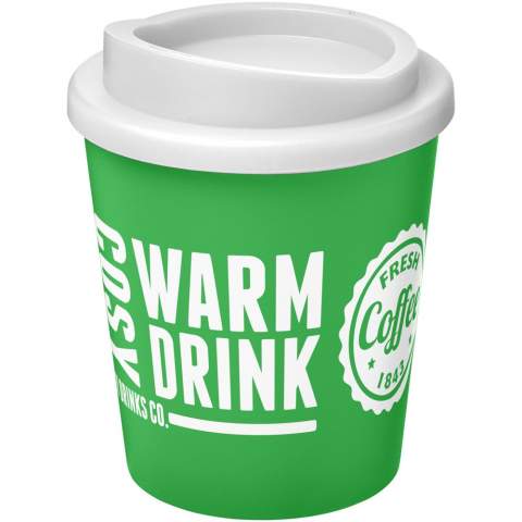 Compact, double-wall insulated tumbler with twist-on lid. Fits under most coffee makers. Volume capacity is 250 ml. Mix and match colours to create your perfect mug. Made in the UK. Packed in a home-compostable bag. BPA-free. EN12875-1 compliant, dishwasher safe, and microwave safe.