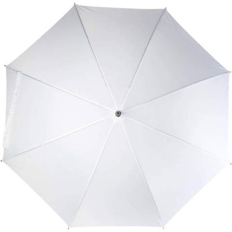 Parapluie de 27 pouces avec une toile en RPET 190T et une poignée en plastique noir de 14,5 cm de long, offrant une prise en main confortable. L'armature en fer de 14 mm assure une bonne stabilité même en cas de vent. Le parapluie Ibi est un compagnon fiable pour un usage quotidien, alliant fonctionnalité et esthétique contemporaine.