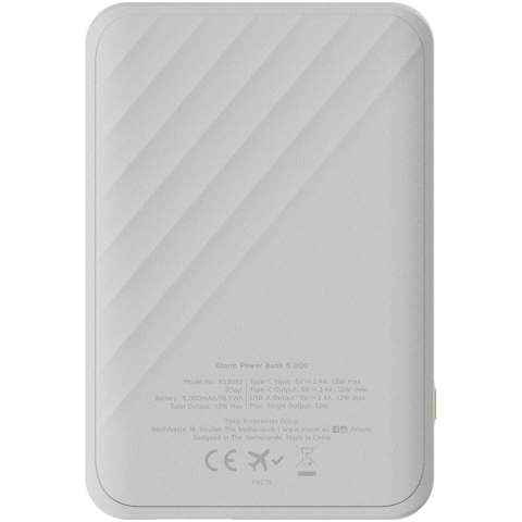 Small and compact 5000 mAh power bank, providing at least one full charge for a smartphone or earbuds. The power bank has 2 USB ports and charges extra fast thanks to the 12W FastCharge technology from Xtorm.