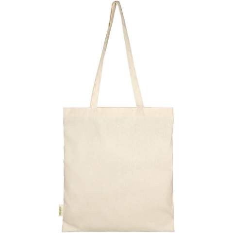 Sac fourre-tout durable doté d'un grand compartiment principal ouvert offrant beaucoup d'espace pour transporter tous les éléments essentiels. Les poignées de 32 cm de long le rendent confortable et facile à transporter partout où vous allez. Ce sac fourre-tout est fabriqué en Inde avec du coton biologique 100 g/m² certifié OEKO-Tex. Résistance jusqu'à un poids de 5 kg.