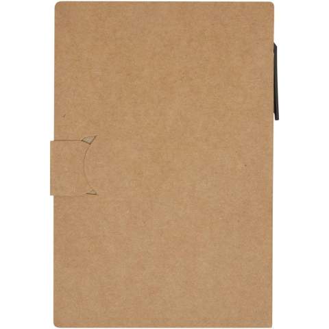 The Swift sticky notes booklet with ballpoint pen is a very handy office essential, with 25 sheets of white 70 g/m2 blank paper (14.1 x 7.8 cm). It also has small (4.5 x 1.2 cm) and big (7.5 x 7.5 cm) coloured sticky notes. The barrel of the ballpoint pen is made of recycled paper. Ink colour: Black. Writing length: 500 metres. Nib size: 1.00 mm.