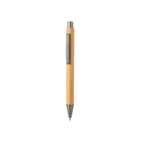 Combine modern style with excellent writing comfort. This click pen is made with bamboo and gun metal details. The pen comes with blue German Dokumental® ink refill and t/c ball for ultra smooth writing, writing length 1200 metres.