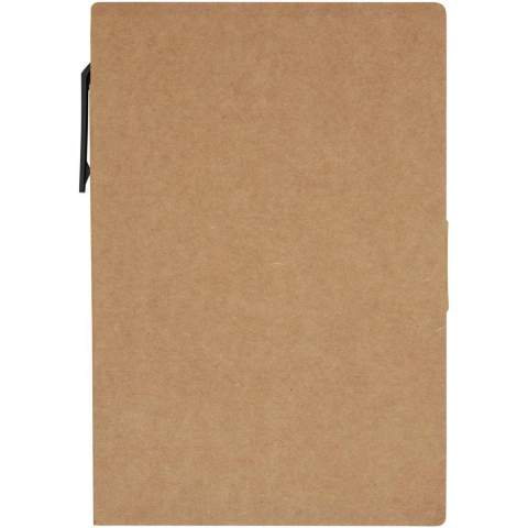 The Swift sticky notes booklet with ballpoint pen is a very handy office essential, with 25 sheets of white 70 g/m2 blank paper (14.1 x 7.8 cm). It also has small (4.5 x 1.2 cm) and big (7.5 x 7.5 cm) coloured sticky notes. The barrel of the ballpoint pen is made of recycled paper. Ink colour: Black. Writing length: 500 metres. Nib size: 1.00 mm.
