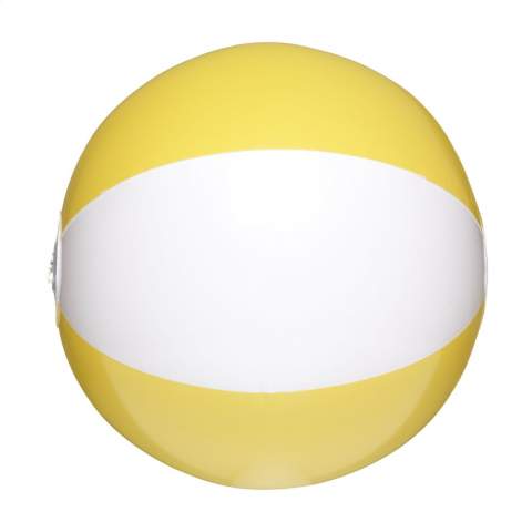 Inflatable beach ball. Printing only possible on the white segment.