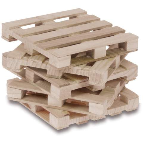 Wooden pallet for cube pad. Pallet is glued underneath the cube pad.