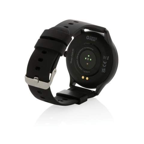 Modern high performance watch with 1.28" round fast responsive full touch screen to track your activities all day long. With high resolution display. Made with RCS (Recycled Claim Standard) certified recycled TPU armband and zinc alloy frame. Total recycled content: 23% based on total item weight. RCS certification ensures a completely certified supply chain of the recycled materials. Features include: Step count, calories, distance, multi-sport (24 types) tracking alarm clock, heart rate tracking, blood pressure monitoring, sleep monitor calendar updates. Notifications: SMS, Facebook, Skype, WhatsApp, Twitter etc. Compatible with Android 4.4 and IOS 8.0 and above. IPX 68 water and dustproof. BT 5.0. Standby time of 25 days and working time up to 7 days. Including clip charger to charge the watch. Packed in FSC® mix kraft packaging. Item and accessories 100% PVC free.<br /><br />HasBluetooth: True<br />PVC free: true