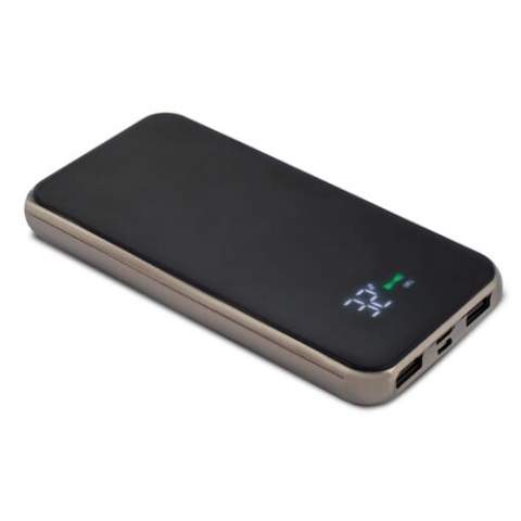 Luxurious 8,000mAh powerbank with a high gloss surface and a metal casing. While wirelessly charging your phone can stay securely attached to the powerbank with the suction caps. Comes packaged in a gift box.