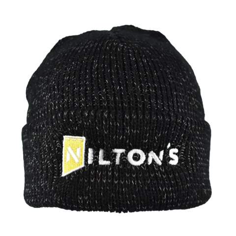 This hat not only keeps your head warm, but the reflective yarn also keeps you highly visible at dusk. Combining safety and warmth!
