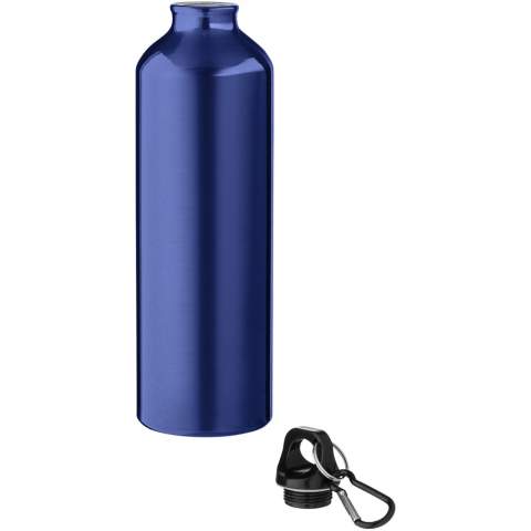 Staying hydrated at all times is possible with this durable yet lightweight 770 ml aluminium water bottle. It is the perfect companion while exercising, on day trips or at the office. The single wall Oregon bottle has a twist-on lid and offers plenty of space to add any kind of logo. Clip the attached carabiner (not suitable for climbing) securely to a bag to avoid losing it. BPA Free and tested and approved under German Food Safe Legislation (LFGB) and for phthalates content under REACH.