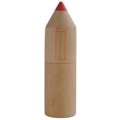 Set van 12 kleurpotloden in houten potloodvormige koker. Decoratie is niet mogelijk op de losse onderdelen.