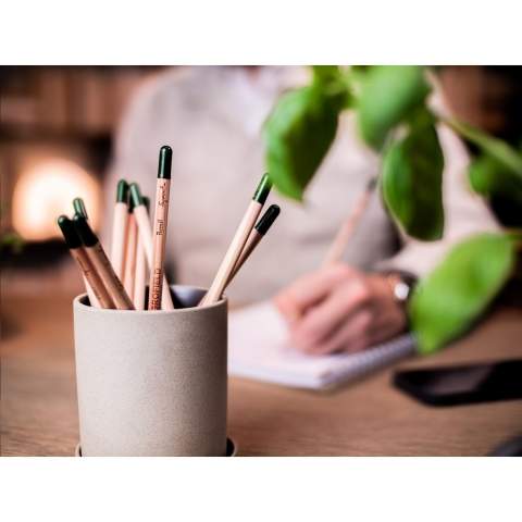 100% nachhaltiger Sproutworld-Bleistift mit einer grünen Botschaft. Dieser angespitzte Bleistift ist aus Holz gefertigt. Am Ende des Bleistifts ist eine Kapsel (aus Zellulose) angebracht, die einige Samen enthält. Wenn der Stift zu klein geworden ist, um ihn zu verwenden, pflanzen Sie den Stift mit der Kapsel in die Erde. Nach etwa 2–3 Wochen keimen die Samen und entwickeln sich zu wunderschönen Blumen, duftenden Kräutern oder Gemüse. Wählen Sie aus verschiedenen Typen. Der Name der Pflanze ist standardmäßig in den Bleistift eingraviert. Der Bleistift enthält kein Blei und ist daher völlig sicher. Made in Europe.