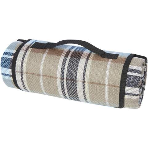 Striped 140 g/m2 water-resistance blanket, perfect for a picnic in the park with family or friends. The blanket can be rolled up for easy storage, and with the included handle it's easy to carry.