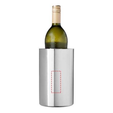 Stainless steel double walled wine cooler.