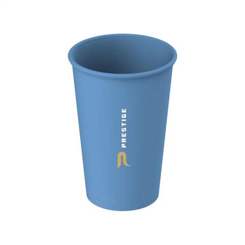 Reusable drinking cup made from plastic.   The perfect alternative to the disposable coffee cup. By switching to a reusable cup, billions of fewer cups end up in the waste. This beautiful cup is 100% recyclable, BPA-free and stackable. Capacity 300 ml. Made in Germany.