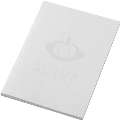 The Novella Austen A6 soft cover notebook makes a fantastic stationery gift, thanks to its versatility. The notebook contains 50 sheets of 80 g/m² paper. The sheets are plain as standard, or you can add your chosen design to the sheets, such as lines, squares or your own custom design. The cover is made from 320 g/m² card in a range of colours. For a real “wow" effect, you can also add full-colour print to the entire cover (front, back, spine). For an extra touch of style and functionality, the notebook can be wrapped in an optional paper band. Made in the UK.