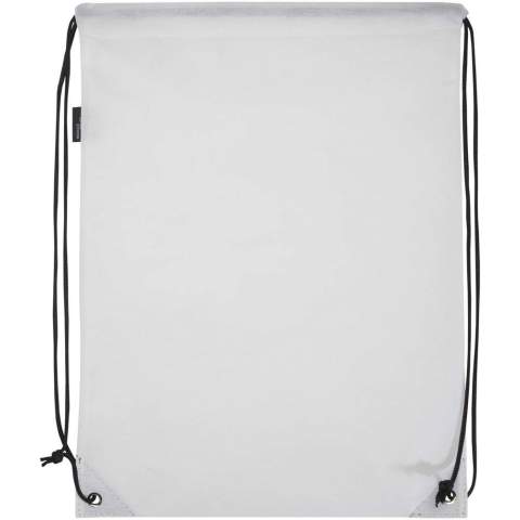 Fabriqué en RPET non-tissé durable et résistant à la déchirure, le sac avec cordon Evergreen recyclé certifié GRS est une excellente option lorsque l'on recherche un cadeau facile à utiliser pour promouvoir une marque ou une campagne de marketing. Ce sac léger et économique est doté d'un cordon de serrage qui permet de le porter facilement à l'épaule ou en sac à dos. Capacité : 5 litres. Capacité de charge maximale de 5 kg.