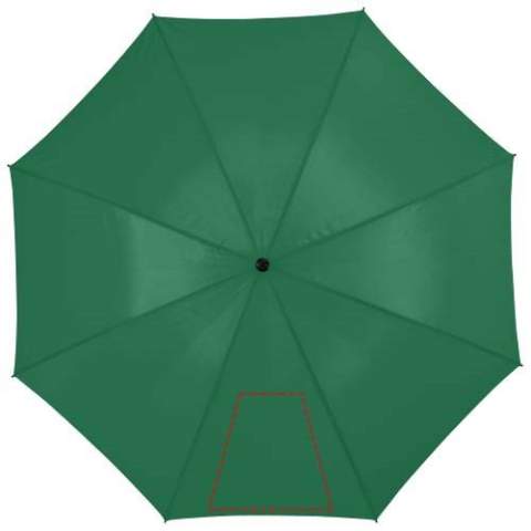 Droog wandelen in de regen wordt mogelijk gemaakt door de grote Zeke 30" paraplu. De Zeke paraplu heeft voldoende ruimte om 2 personen droog te houden en is eenvoudig te openen door middel van een handmatig systeem. Daarnaast bestaat de paraplu uit een metalen schacht en baleinen, en een lichtgewicht kunststof handvat. De Zeke paraplu heeft verschillende mogelijkheden voor het plaatsen van een logo of teksten en is verkrijgbaar in verschillende kleuren.