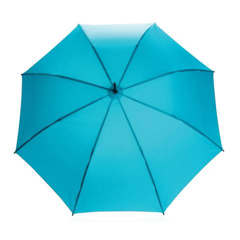 No greenwashing, but telling a true story about sustainability! This Impact umbrella is made with 190T RPET pongee with AWARE™ tracer. With AWARE™, the use of genuine recycled fabric materials and water reduction impact claims are guaranteed, by using the AWARE disruptive physical tracer and blockchain technology. Save water and use genuine recycled fabrics. With the focus on water 2% of proceeds of each Impact product sold will be donated to Water.org. When rain and heavy winds approach, this 23-inch auto open umbrella lets you stay dry and comfortable. Metal frame, fibreglass ribs and PP handle. This umbrella canopy has saved 4,9 litres of water and is made of 8,2 PET bottles (500ml). Water savings are based on figures when compared to conventional fibre. This calculated indication is based on reliable LCA data as published by Textile Exchange in their Material Snapshots 2016.<br /><br />UmbrellaMechanism: Open automatically, close manually