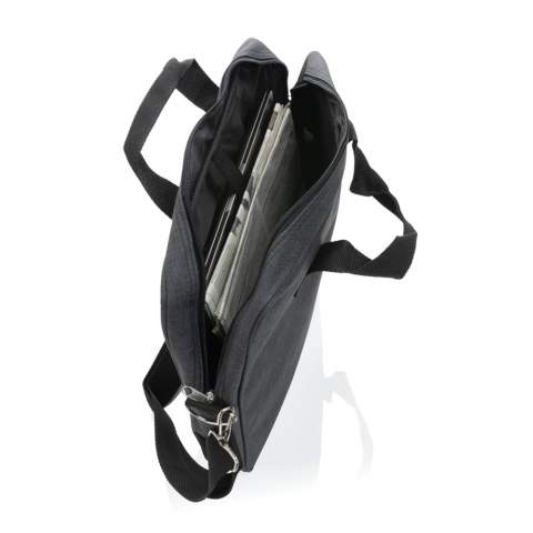 Carry your laptop around town for the daily commute to school or work in this classic 15’’ 600D polyester laptop bag. PVC free<br /><br />FitsLaptopTabletSizeInches: 15.0<br />PVC free: true