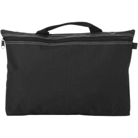 Le sac de conférence Orlando est un produit qui, grâce à sa grande surface d'impression, peut facilement voler la vedette à toute conférence, salon ou autre événement. Orlando est fabriqué en polyester 600D solide et polyvalent, se ferme et s'ouvre à l'aide d'une fermeture zippée et dispose d'une boucle de stylo pratique à l'extérieur du sac. Il offre suffisamment d'espace pour stocker des papiers jusqu'au format A4 et, en outre, le sac est facile à transporter grâce à sa poignée.   
 