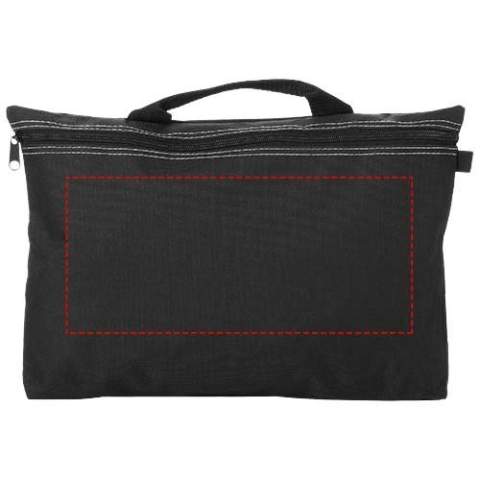Le sac de conférence Orlando est un produit qui, grâce à sa grande surface d'impression, peut facilement voler la vedette à toute conférence, salon ou autre événement. Orlando est fabriqué en polyester 600D solide et polyvalent, se ferme et s'ouvre à l'aide d'une fermeture zippée et dispose d'une boucle de stylo pratique à l'extérieur du sac. Il offre suffisamment d'espace pour stocker des papiers jusqu'au format A4 et, en outre, le sac est facile à transporter grâce à sa poignée.   
 