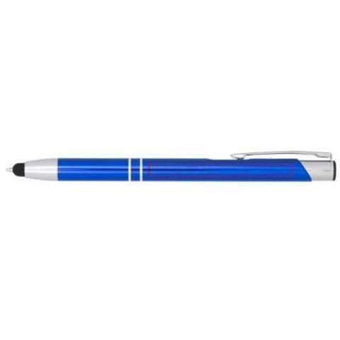 The stylus metallic anodized ballpoint pen features a built-in stylus at the pen tip. The pen is available in a wide variety of colours, and has an anodized finish which gives it a stunning shine. The extensive and popular Moneta range is available in many different styles and finishes.
