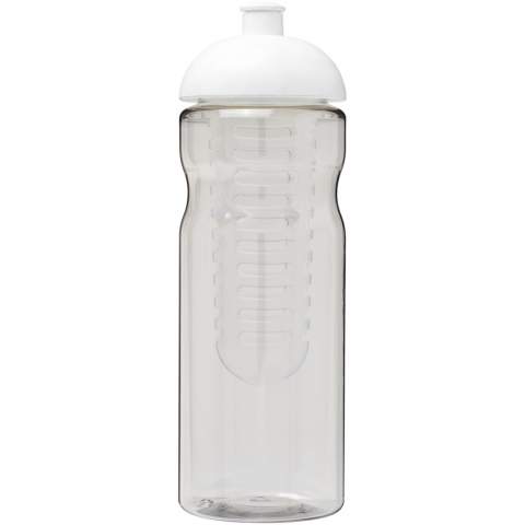 Single-wall sport bottle with ergonomic design. Bottle is made from recyclable PET material. Features a spill-proof lid with push-pull spout and a removable infuser which allows you to add your favourite fruit flavour into your beverage. Volume capacity is 650 ml. Mix and match colours to create your perfect bottle. Contact customer service for additional colour options. Made in the UK. Packed in a home-compostable bag. BPA-free.