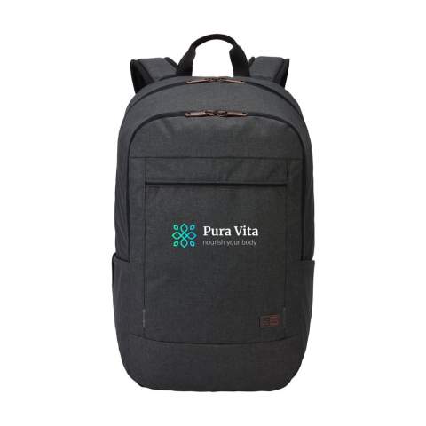 Complete, professional 15.6-inch polyester laptop backpack from Case Logic. The spacious laptop compartment is suitable for transporting a laptop up to 15.6 inches and has a separate storage compartment for a tablet up to 10.5 inches. There is also plenty of room for books, documents and folders. The main compartment has an organiser and offers space for a charger, cables, headphones and other items. The zipped pocket on the front is easily accessible and the handy side pockets can easily hold a water bottle. With adjustable, comfortable shoulder straps and handle. The bag has sturdy zips. A luggage strap allows the bag to be securely attached to most trolleys. Capacity approx. 23 litres.