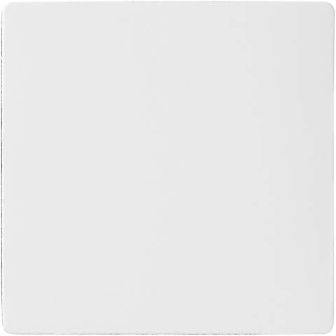 Laminated paper coaster with a black foam base for high quality printing.