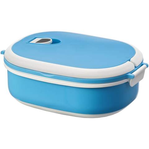 Appear at the lunch table in style with the Spiga lunch box. With a capacity of 750 ml, this large lunch box has room for several slices of bread or a large lunch salad. The Spiga is made of sturdy PP plastic and thermoplastic rubber plastic. The lunchbox is dishwasher- and microwave safe and opens and closes with ease due to the snap closure hinges that hold the lid securely shut. Furthermore, the Spiga is easy to carry around by the two handles on the side. 